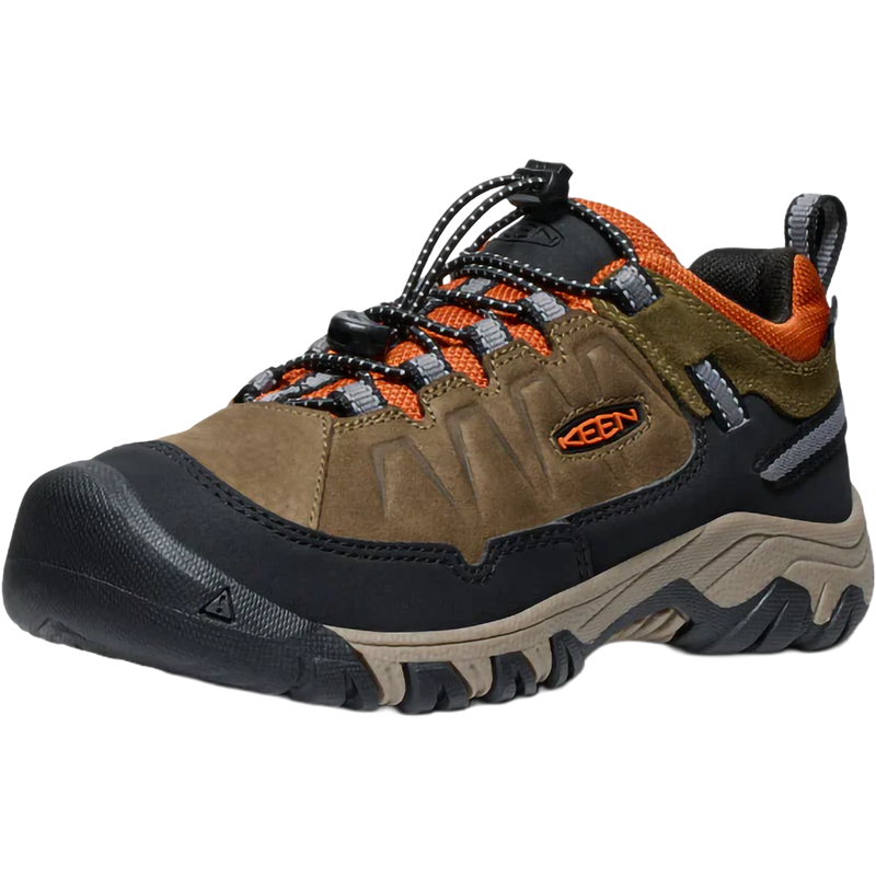 Youth Targhee Low Waterproof, Keen Youth Targhee Low Waterproof in Dark Olive/Gold Frame front left