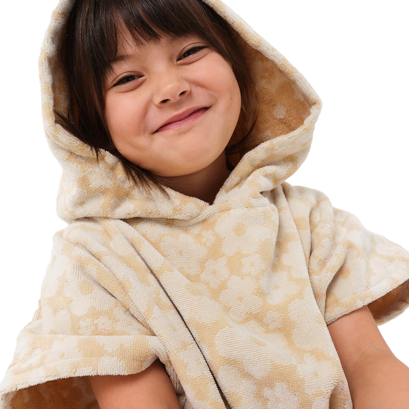 Youth Everyday Fleece Poncho, Slowtide Youth Changing Poncho fabric detail