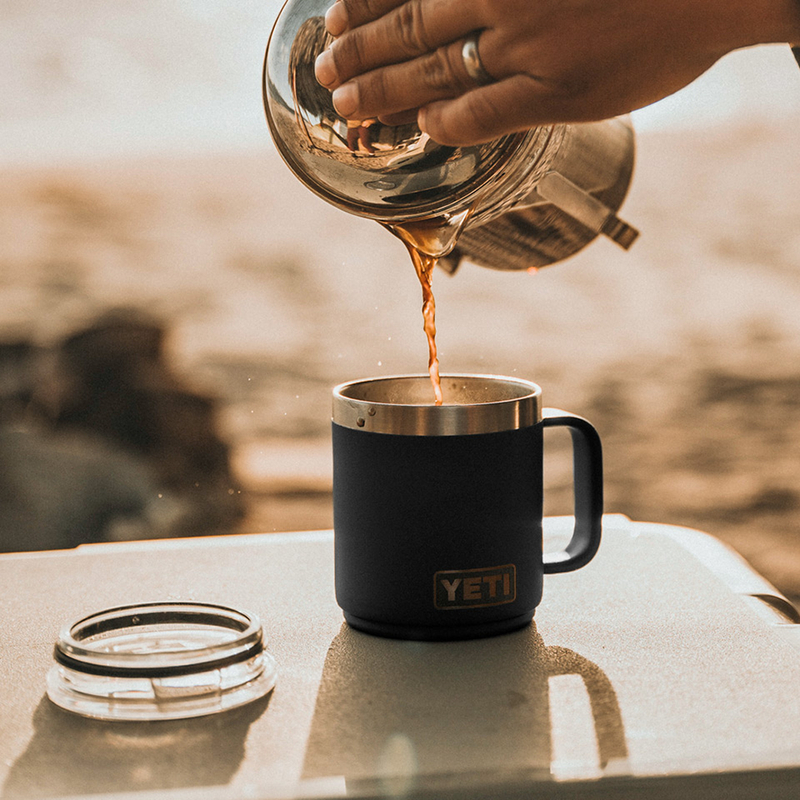 Rambler 10 oz Stackable Mug with MagSlider Lid, Yeti Rambler 10 oz MagSlider Mug at camp