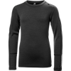 Helly Hansen Youth Lifa Merino Midweight Base Layer Set in 991 Black top front