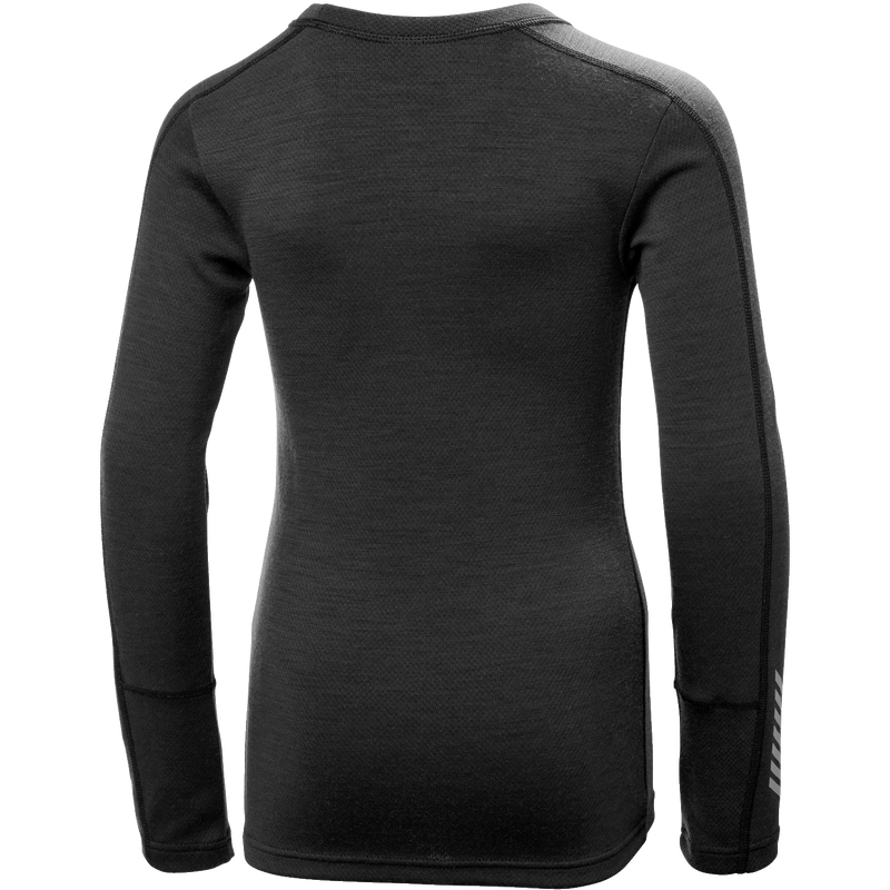 Youth Lifa Merino Midweight Base Layer Set, Helly Hansen Youth Lifa Merino Midweight Base Layer Set in 991 Black top back