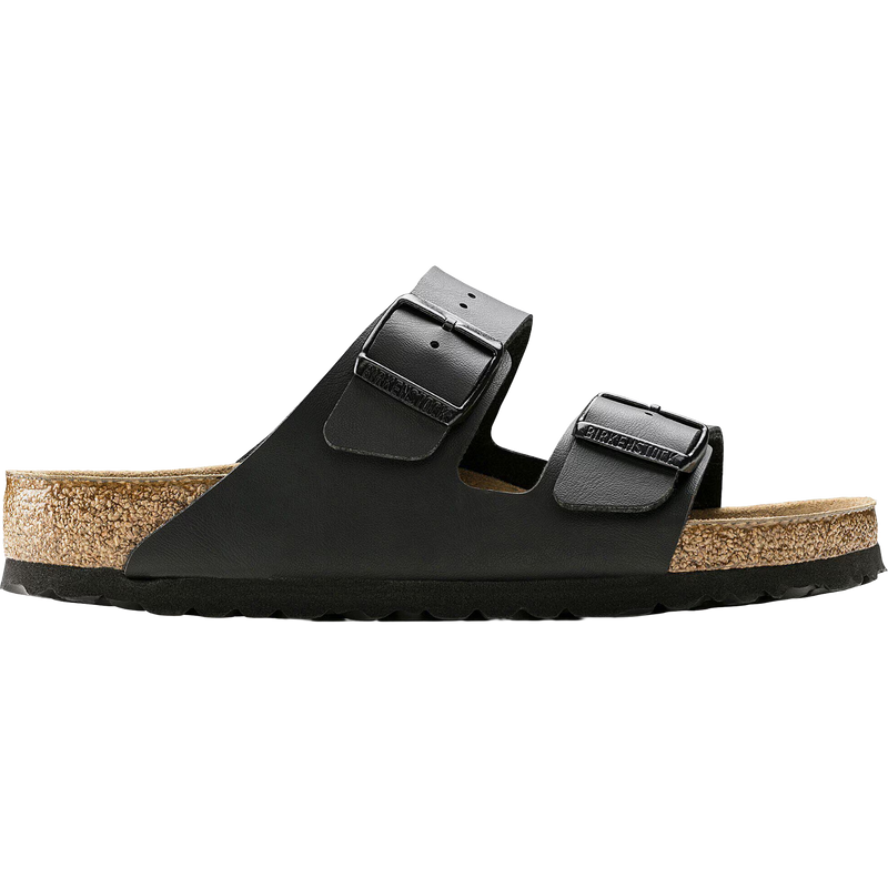 Arizona Soft Footbed, Birkenstock Arizona Soft Footbed in Black right profile
