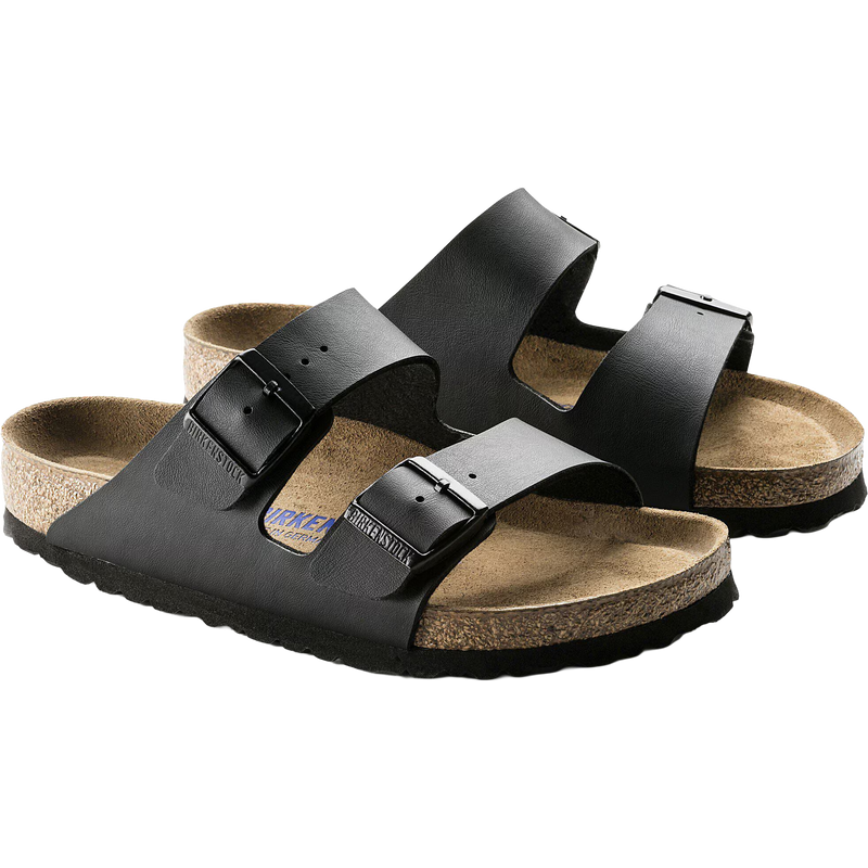 Arizona Soft Footbed, Birkenstock Arizona Soft Footbed in Black pair right
