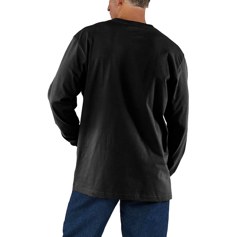 Men's Loose Fit Heavyweight Long Sleeve Pocket T-Shirt, Men's Loose Fit Heavyweight Long Sleeve Pocket T-Shirt Back