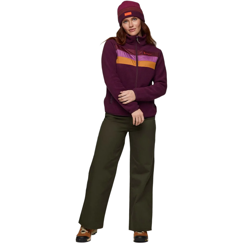 Women's Teca Fleece Full-Zip Jacket, Cotopaxi Women's Teca Fleece Full-Zip Jacket in STCYN-Slot Canyon front full length