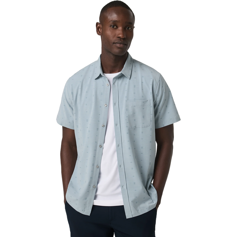 Men's Short Sleeve Bridge Button Down, Vuori Men's Short Sleeve Bridge Button Down Front