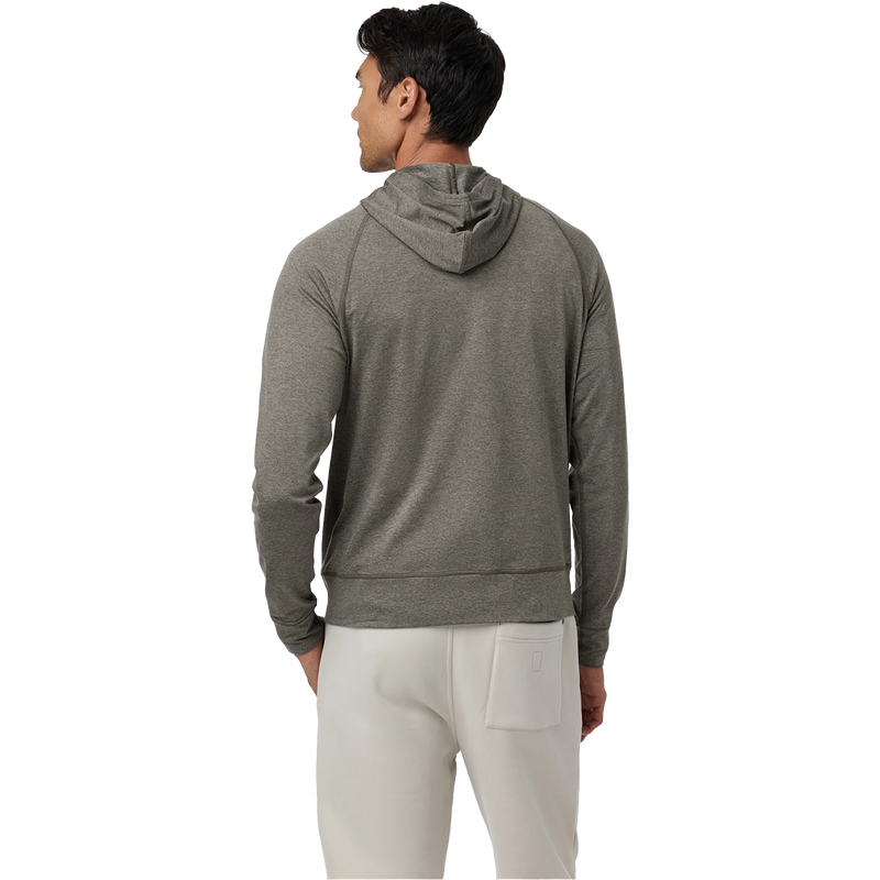 Men's Ponto Performance 1/2 Zip Hoodie, Vuori Men's Ponto Performance 1/2 Zip Hoodie HWG Warm Grey Heather back