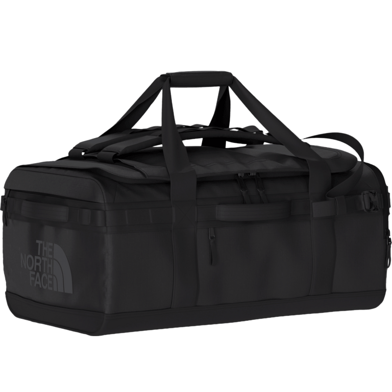 Base Camp Voyager Duffel 62L, The North Face Base Camp Voyager Duffel 62L in KTO TNF Black Asphalt Grey front left