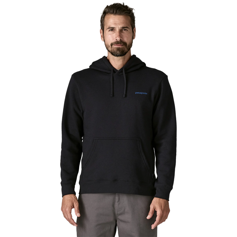 Men's Boardshort Logo Uprisal Hoody, Patagonia Men's Boardshort Logo Uprisal Hoody Front on Model