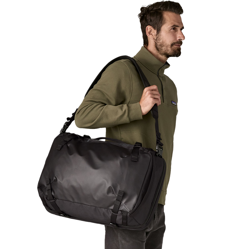 Black Hole MLC 45L Pack, Patagonia Black Hole MLC 45L Pack over shoulder