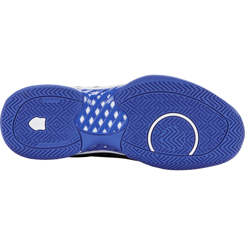 Men's Express Light Pickleball, K-Swiss Men's Express Light Pickleball in 072-Black/White/Blue bottom
