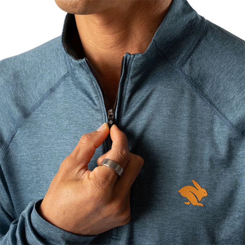 Men's EZ Zip 2.0, Rabbit Men's EZ Zip 2.0 in 391 Bluestone front zipper