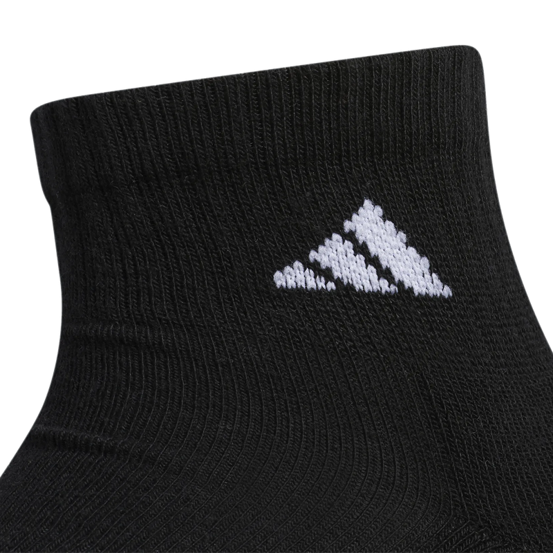 Men's Cushioned II Quarter 3-Pack, Adidas Men's Cushioned II Quarter logo
