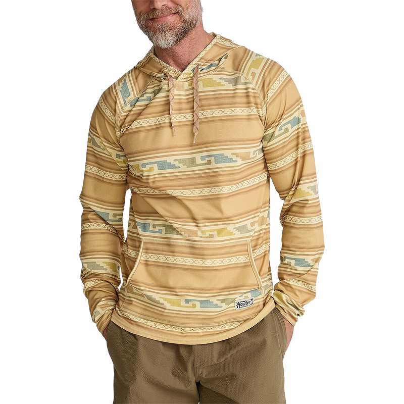 Men's Loggerhead Hoodie, Howler Brothers Men's Loggerhead Hoodie in TEM-Temple Tracks/Camel front