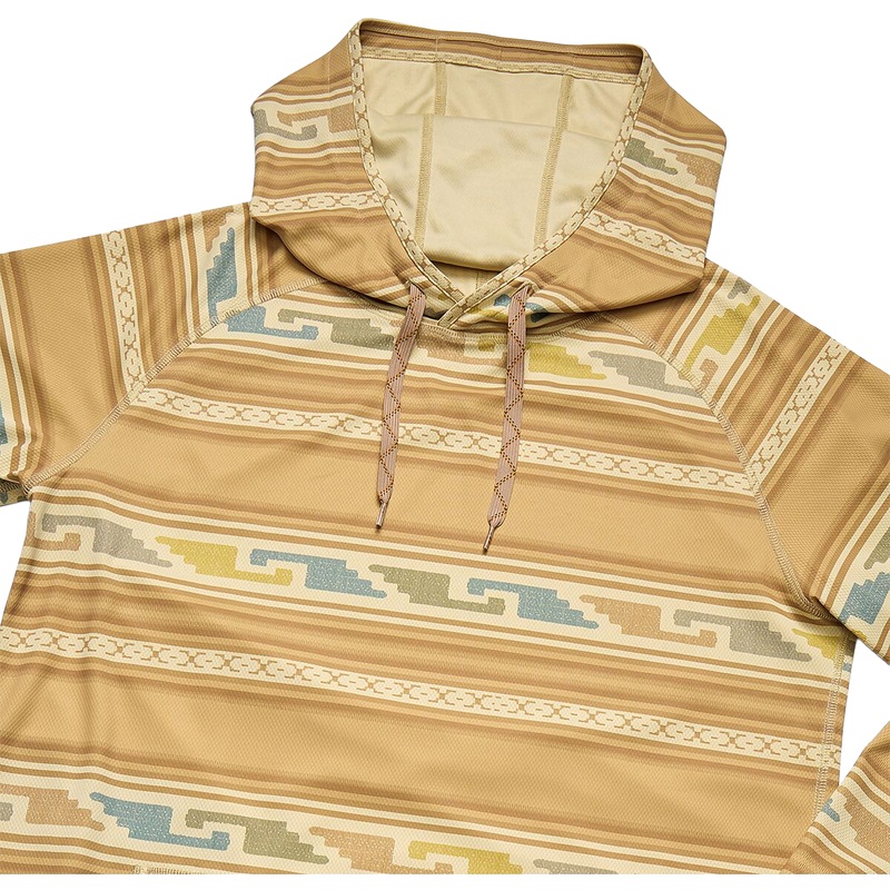 Men's Loggerhead Hoodie, Howler Brothers Men's Loggerhead Hoodie in TEM-Temple Tracks/Camel hood