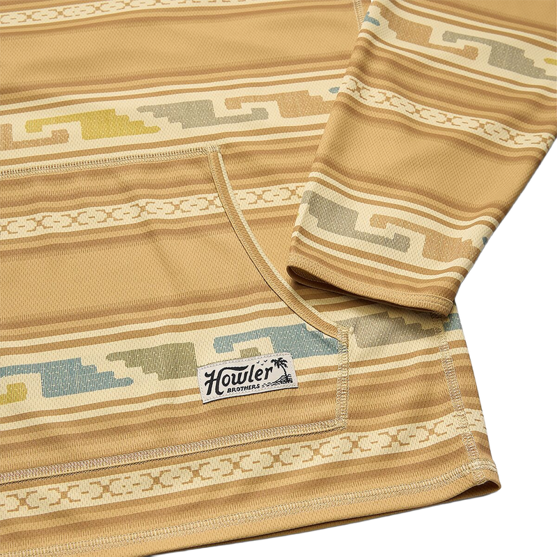 Men's Loggerhead Hoodie, Howler Brothers Men's Loggerhead Hoodie in TEM-Temple Tracks/Camel branding