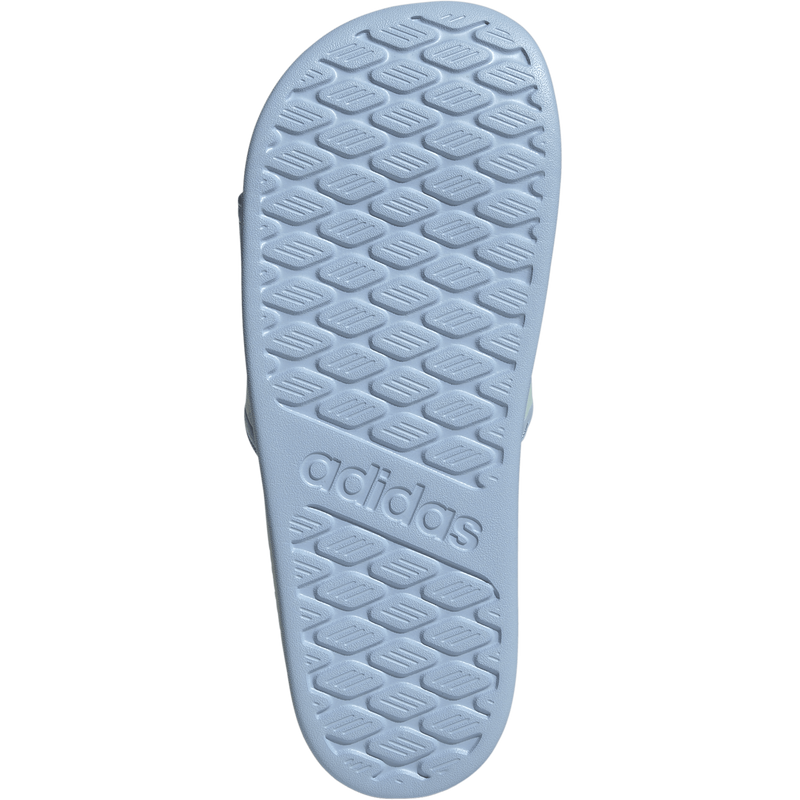 Women's Adilette Comfort 2.0, Adidas Women's Adilette Comfort 2.0 Slides in Glow Blue/Halo Mint/Halo Mint  bottom