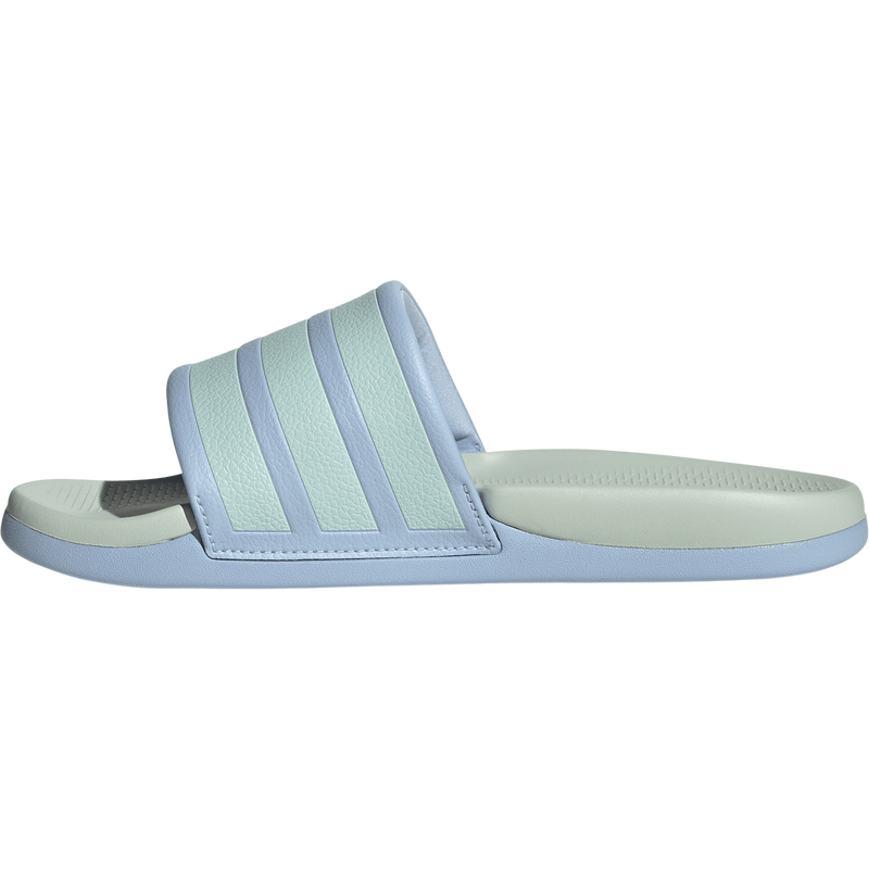 Women's Adilette Comfort 2.0, Adidas Women's Adilette Comfort 2.0 Slides in Glow Blue/Halo Mint/Halo Mint medial profile