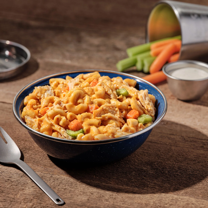 Buffalo-Style Chicken Mac & Cheese (2 Servings), Mountain House Buffalo Chicken Mac & Cheese at camp