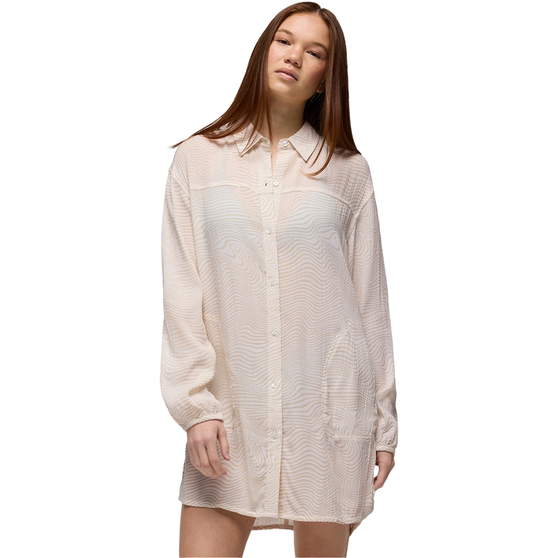 Women's Fernie Shirt, Prana Women's Fernie Shirt in 101-Soft White Wave