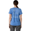Patagonia Women's Capilene Cool Daily Graphic Shirt - Waters back on model