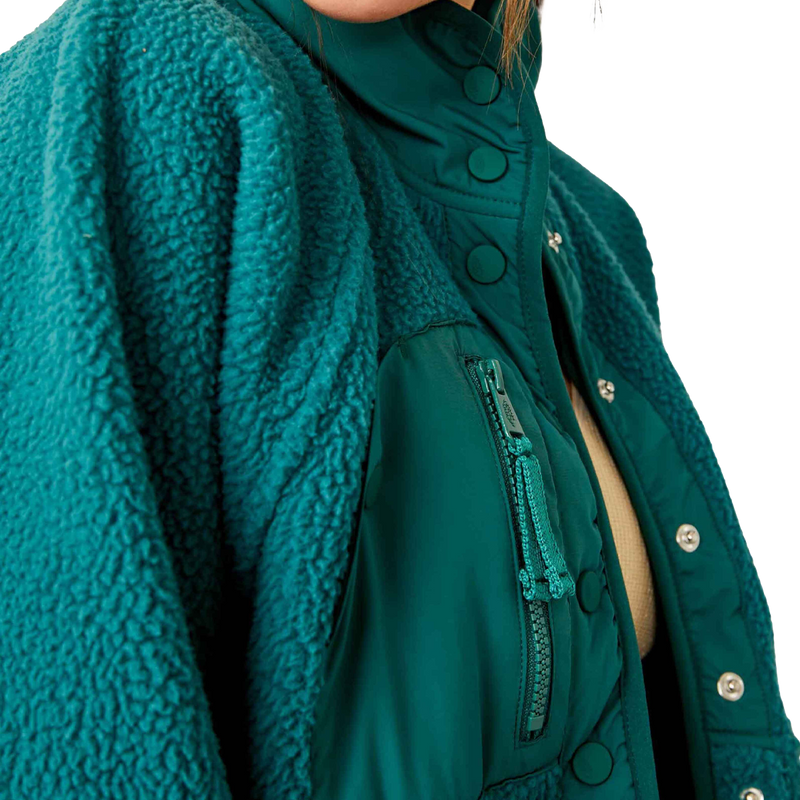 Women's Hit The Slopes Jacket, Free People Women's Hit The Slopes Jacket  button detail