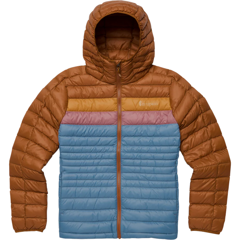 Women's Fuego Down Hooded Jacket, Cotopaxi Women's Fuego Down Hooded Jacket in SIEFJ-Sienna and Fjord front