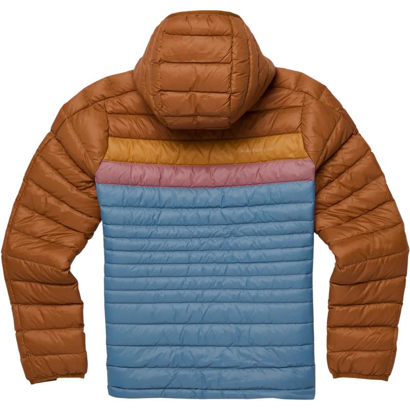 Women's Fuego Down Hooded Jacket, Cotopaxi Women's Fuego Down Hooded Jacket in SIEFJ-Sienna and Fjord back