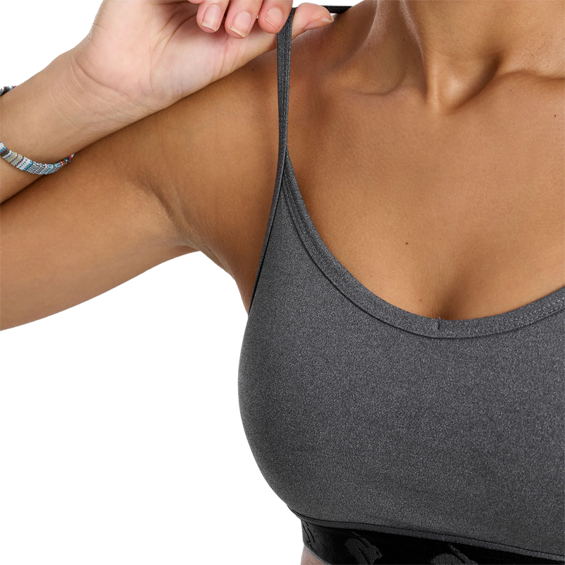 Women's Strappy Pocket Bra, Rabbit Women's Strappy Pocket Bra in Charcoal strap