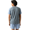 Rabbit Men's EZ Tee Perf Short Sleeve Trail in 452 Stormy Weather back