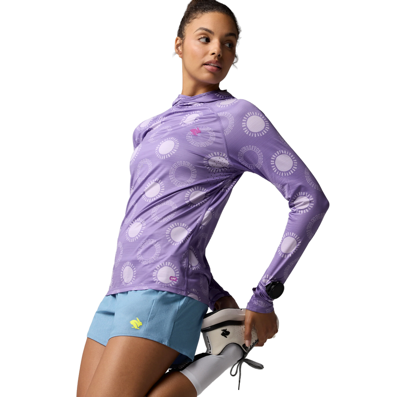 Women's UPF Deflector 2.0 Hoodie, Rabbit Women's UPF Deflector 2.0 Hoodie in 563-Chalk Violet Sun front left