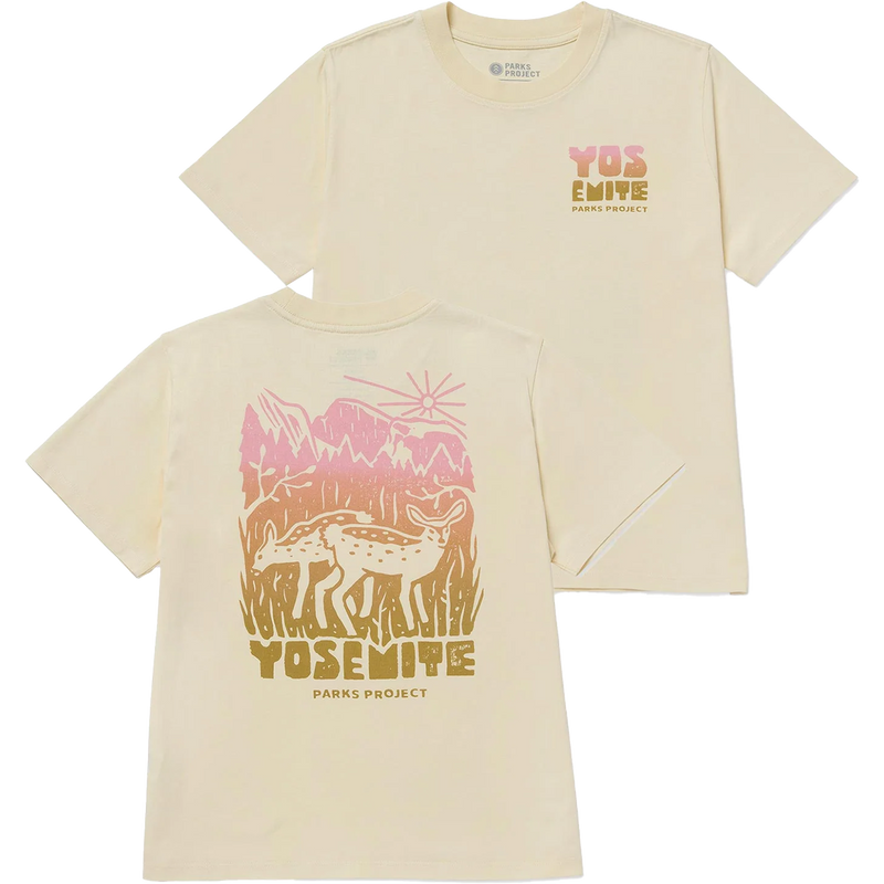 Women's Yosemite Fawns Boxy Tee, Parks Project Women's Yosemite Fawns Boxy Tee front and back