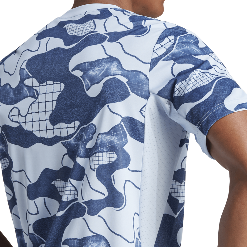 Men's Club Graphic Tee, adidas Men's Club Graphic Tee mesh underarm