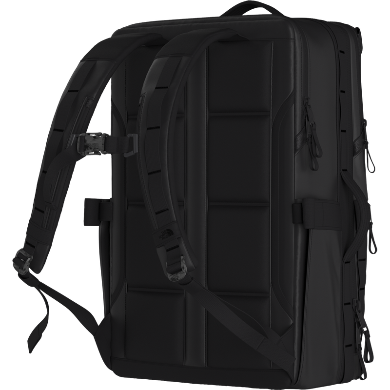 Base Camp Voyager Travel Pack, The North Face Base Camp Voyager Travel Pack in KT0 TNF Black Asphalt Grey shoulder straps