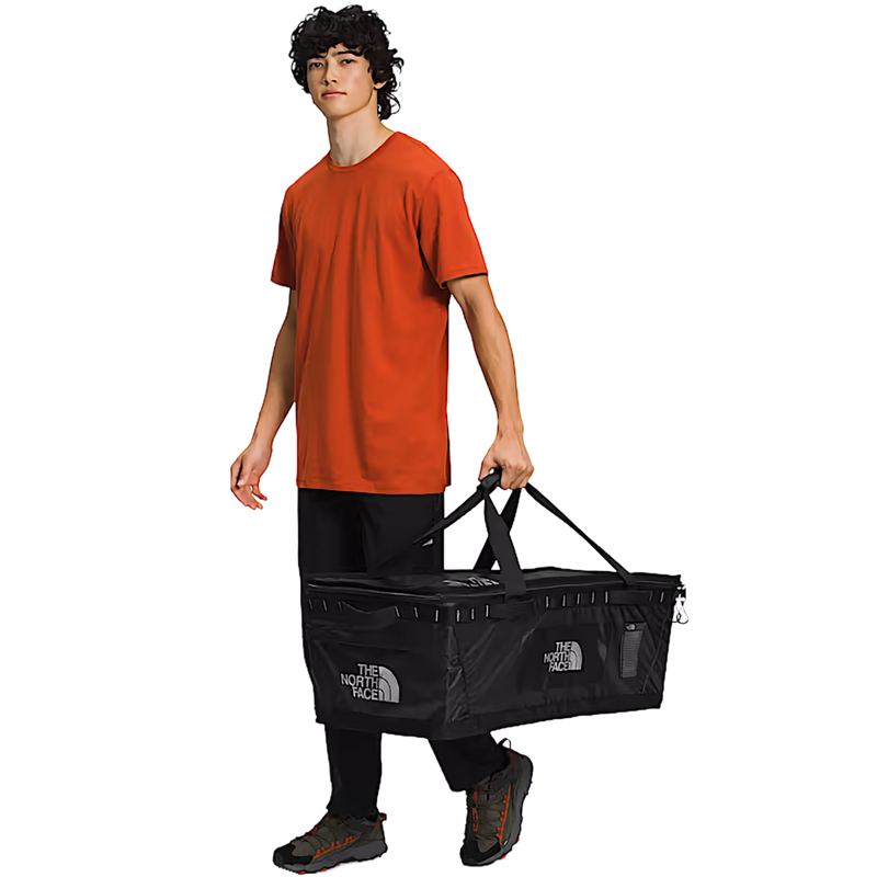 Base Camp Gear Box L, The North Face Base Camp Gear Box L in 4HF-TNF Black/TNF Black-NPF with model