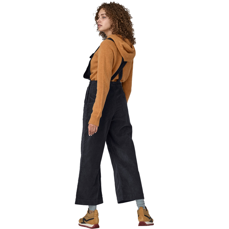 Women's Stand Up Cropped Corduroy Overalls, Patagonia Women's Stand Up Cropped Corduroy Overalls 3/4 back