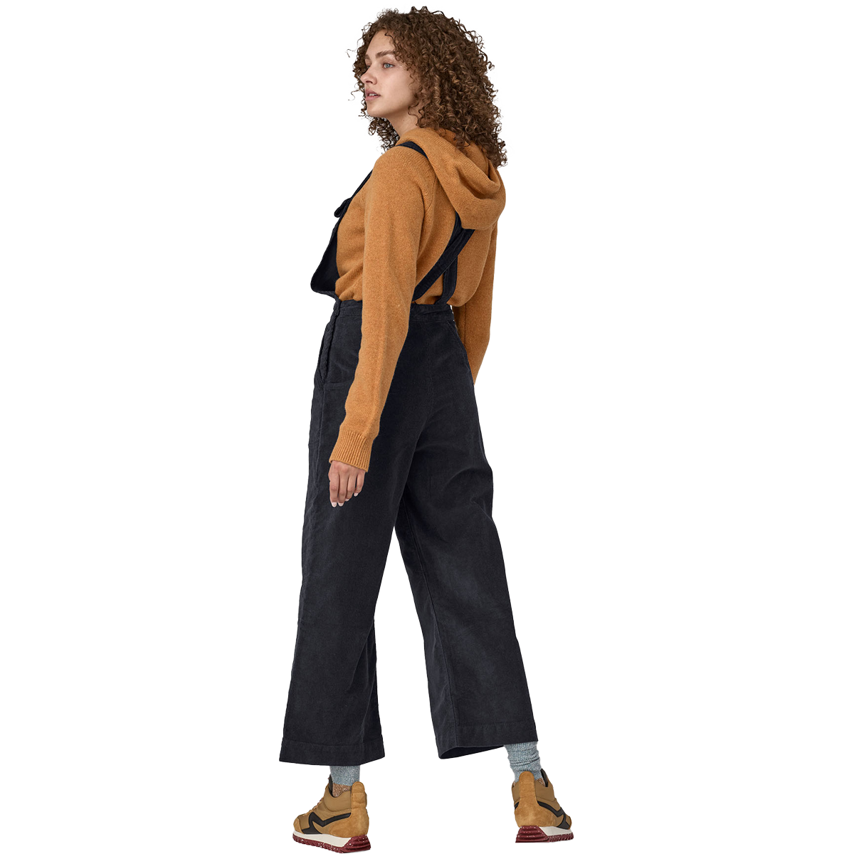 Women's Stand Up Cropped Corduroy Overalls alternate view