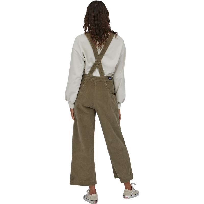 Women's Stand Up Cropped Corduroy Overalls, Patagonia Women's Stand Up Cropped Corduroy Overalls back