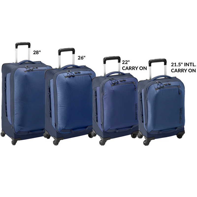 Expanse 4 Wheeled 60L, Eagle Creek Expanse 4 Wheeled 60L in 001-Midnight Black sizes
