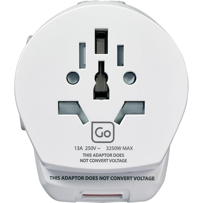 Worldwide Grounded Adaptor USB