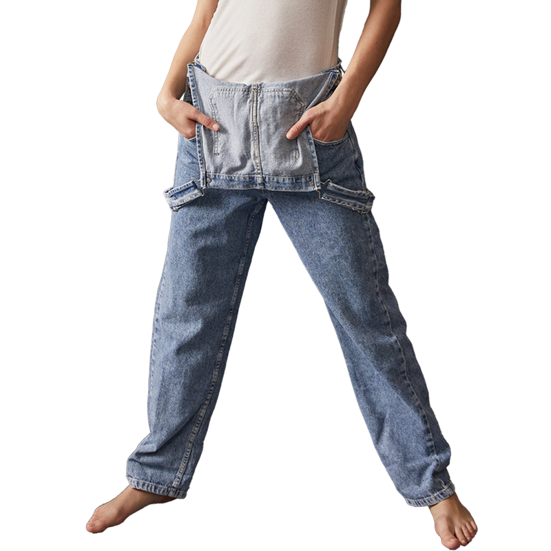 Women's Ziggy Denim Overall, Free People Women's Ziggy Denim Overall straps down