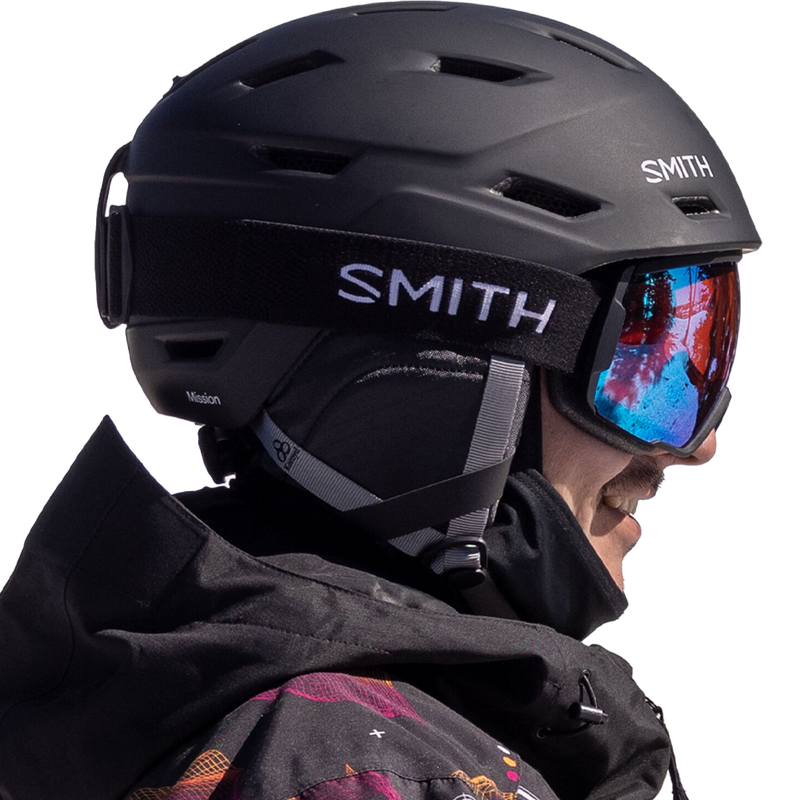 Mission MIPS Round Contour, Smith Sport Optics Mission MIPS Round Contour Fit side with goggles