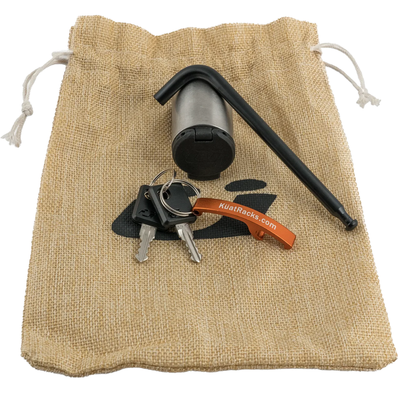 Hitch Lock V4 2" Receiver, Kuat Hitch Lock V4 2" Receiver with keys and bag