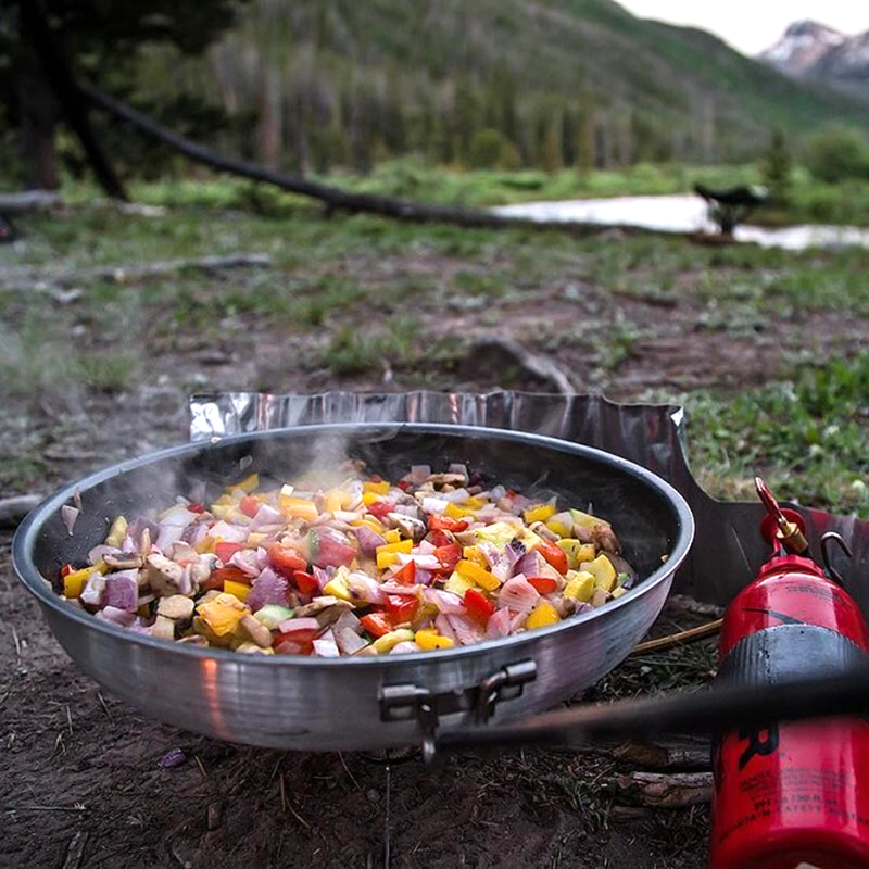 Pinnacle 8" Frypan, GSI Outdoors Pinnacle Frypan at camp