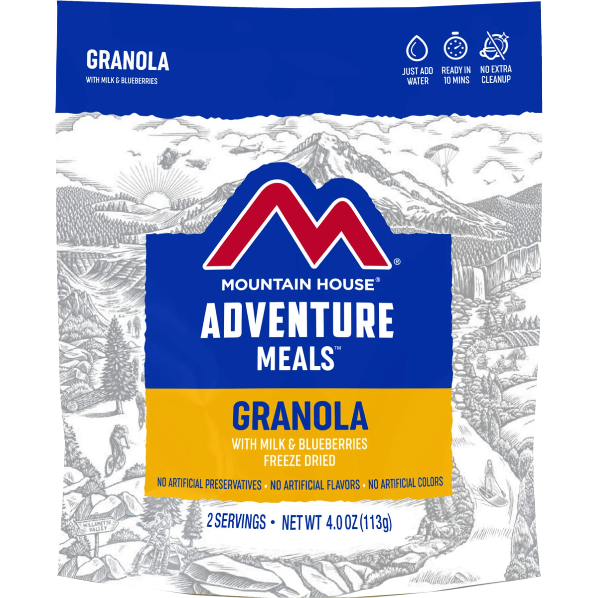 Granola with Milk & Blueberries (2 Servings) alternate view