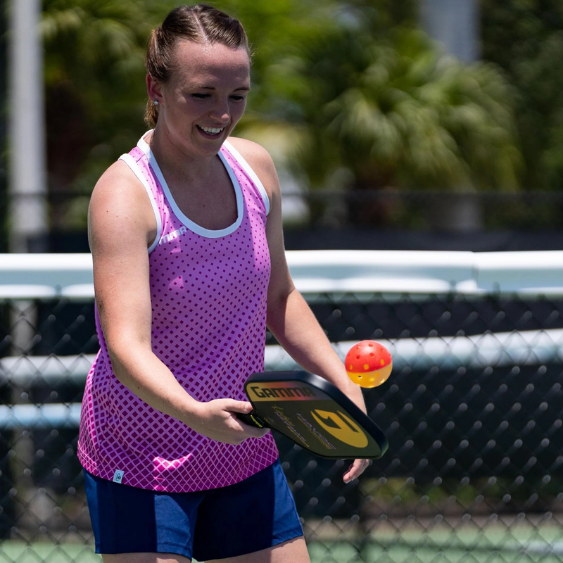Two-Tone Training Pickleballs 6-Pack, Gamma Sports Two-Tone Training Pickleballs on the court