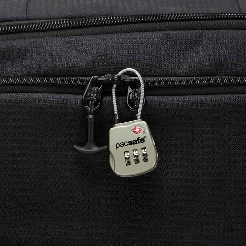 Prosafe 800 Combo Cable Padlock, Pacsafe-Outpac Designs Prosafe 800 Combo Cable Padlock on luggage
