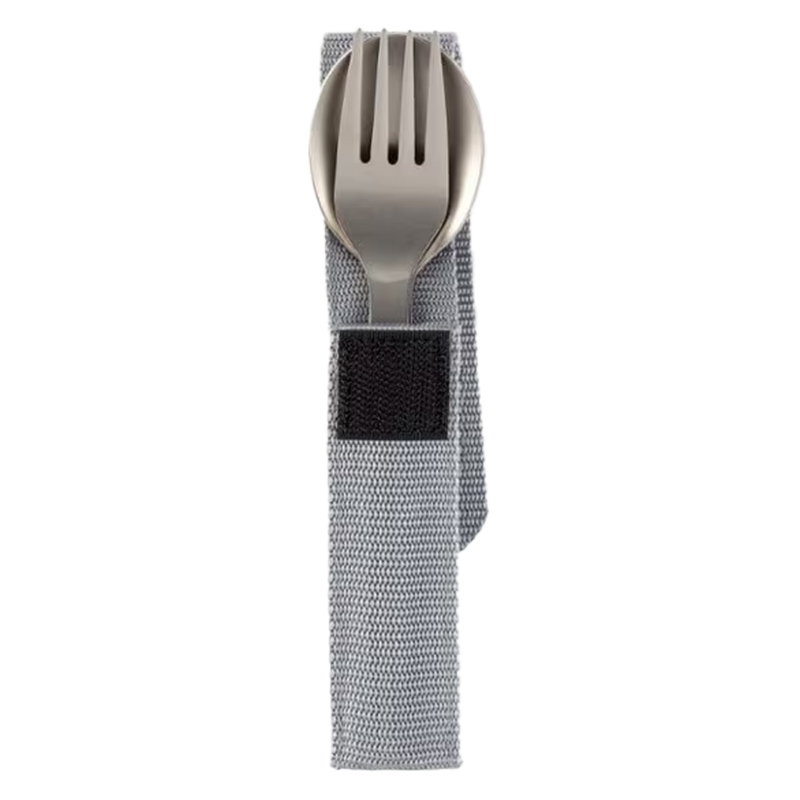 Titanium Fork & Spoon Set, Snow Peak Titanium Fork & Spoon Set case open