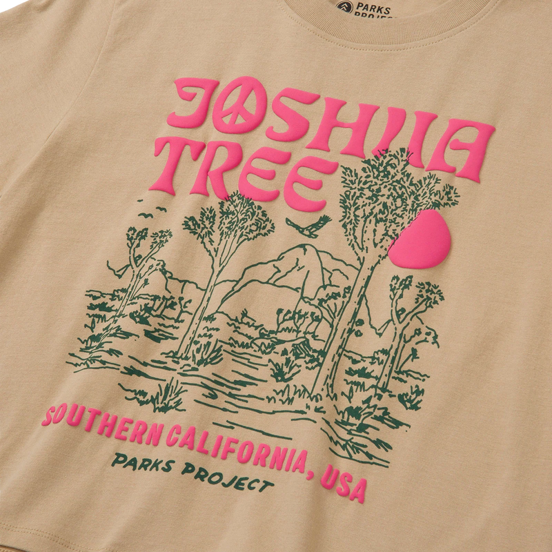 Women's Joshua Tree Puff Print Boxy Tee, Parks Project Women's Joshua Tree Puff Print Boxy Tee closeup