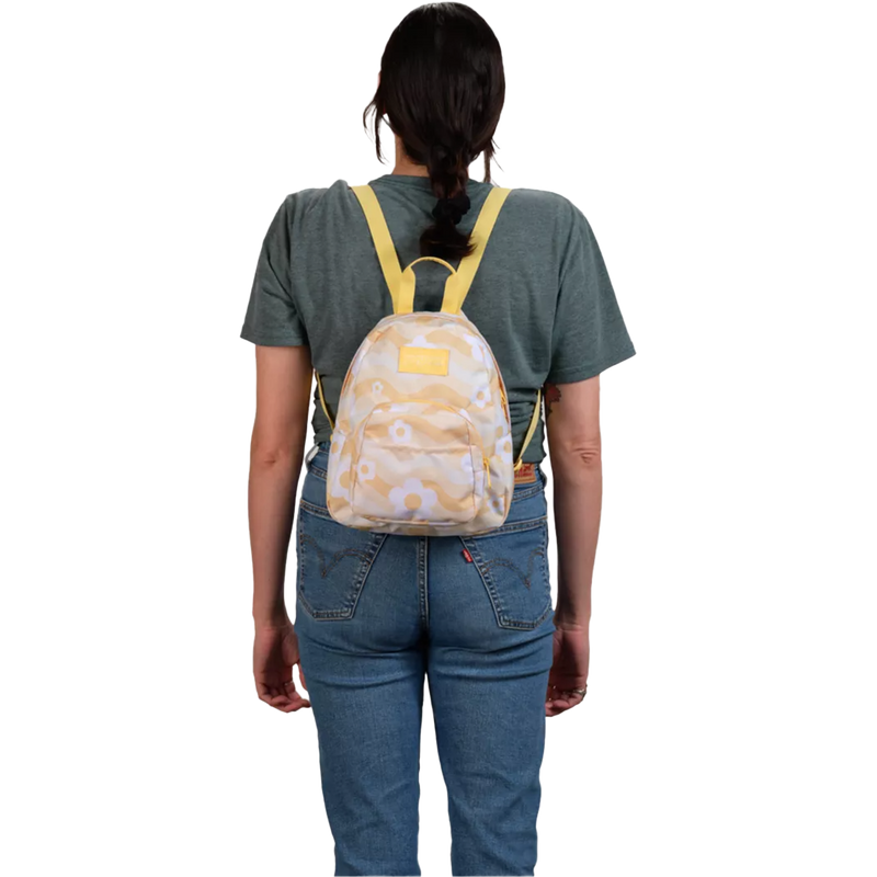 Half Pint, Jansport Half Pint in Flower Power Yellow on model